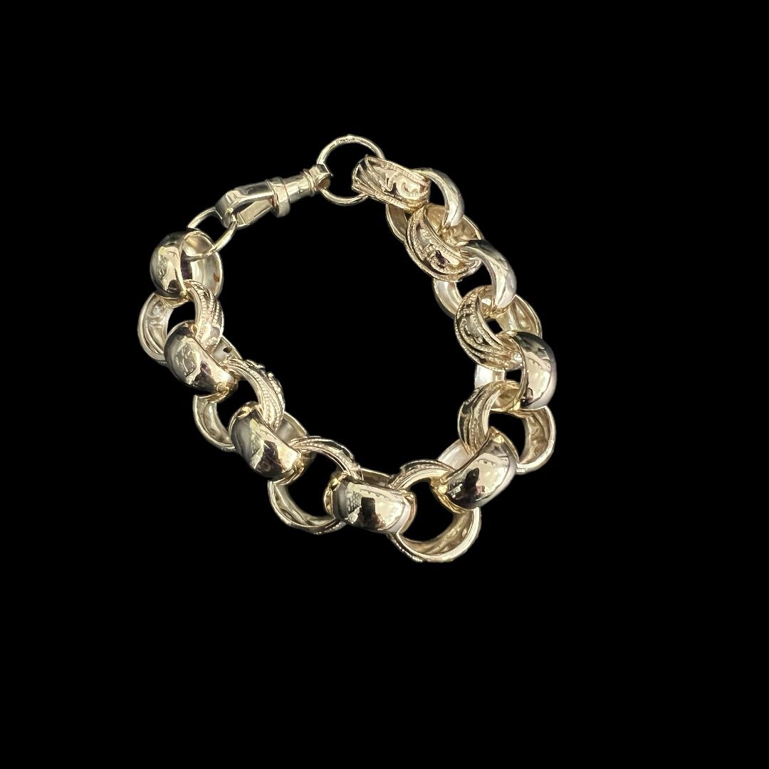 9ct gold belcher bracelet 9 5 jk precious metals