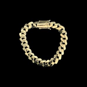 New Style 9ct Gold Miami Cuban Bracelet  8"  11mm  Box Clasp