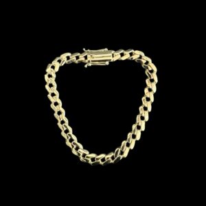 New Style 9ct Gold Miami Cuban Bracelet  8.5"  7mm  Box Clasp