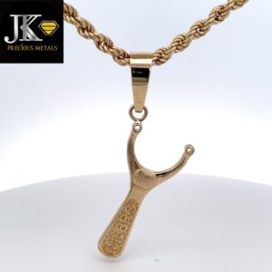 9 Carat Gold -Small Milbro Sling Shot Pendant