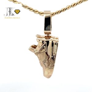 9ct Gold Stone Set Jordon 4’s Trainer Pendant