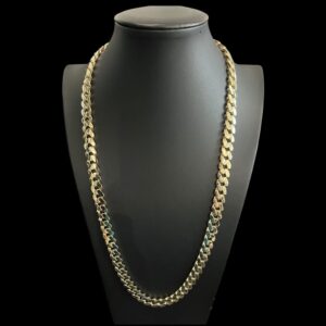 9ct Gold Puff Link Miami Cuban Chain 25" 11mm