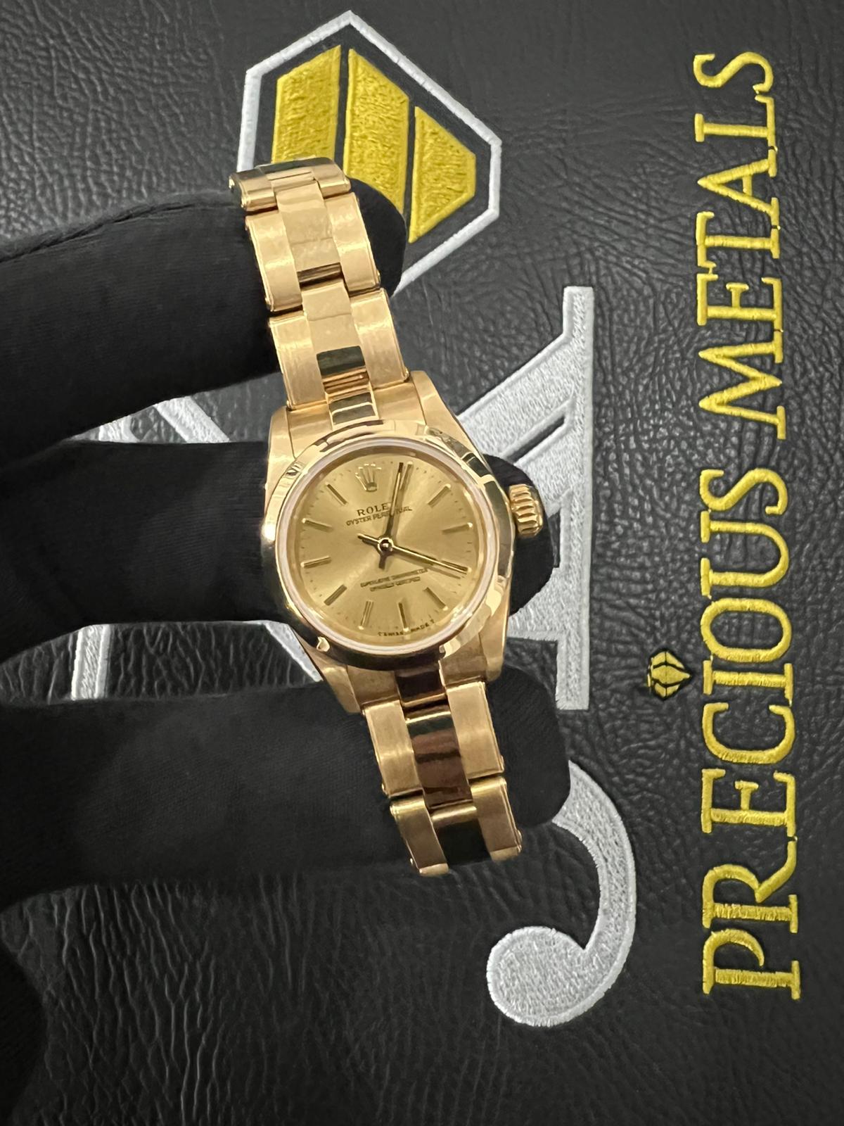 Gold Rolex DATEJUST Oyster Perpetual