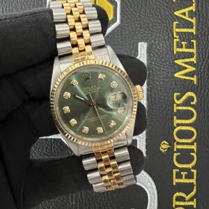 Olive Green Diamond Dot Dial Rolex DATEJUST 36mm
