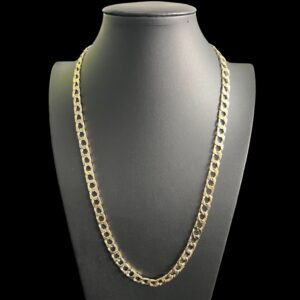 9ct Gold Small Square Link Chaps Chain 20" 8mm