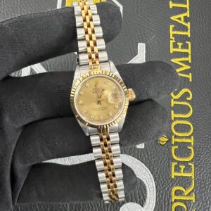 Factory Champagne Gold Diamond Dot Dial - DATEJUST Jubilee Bracelet 26mm
