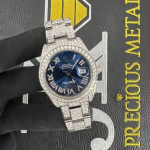 Diamond Set Rolex DATEJUST - Azzurro Blue Diamond Numeral Dial 41mm