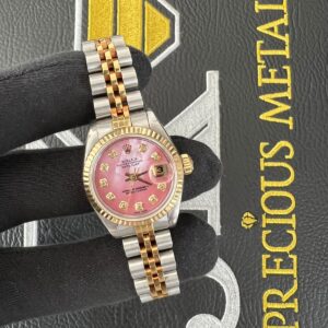 Rolex DATEJUST - Am Pink Mother Of Pearl Diamond Dot Dial 26mm